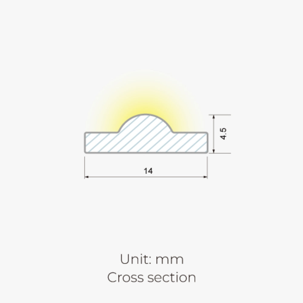 5m Premium COB LED-Streifen 24V RGB+CCT 19W/m 14mm
