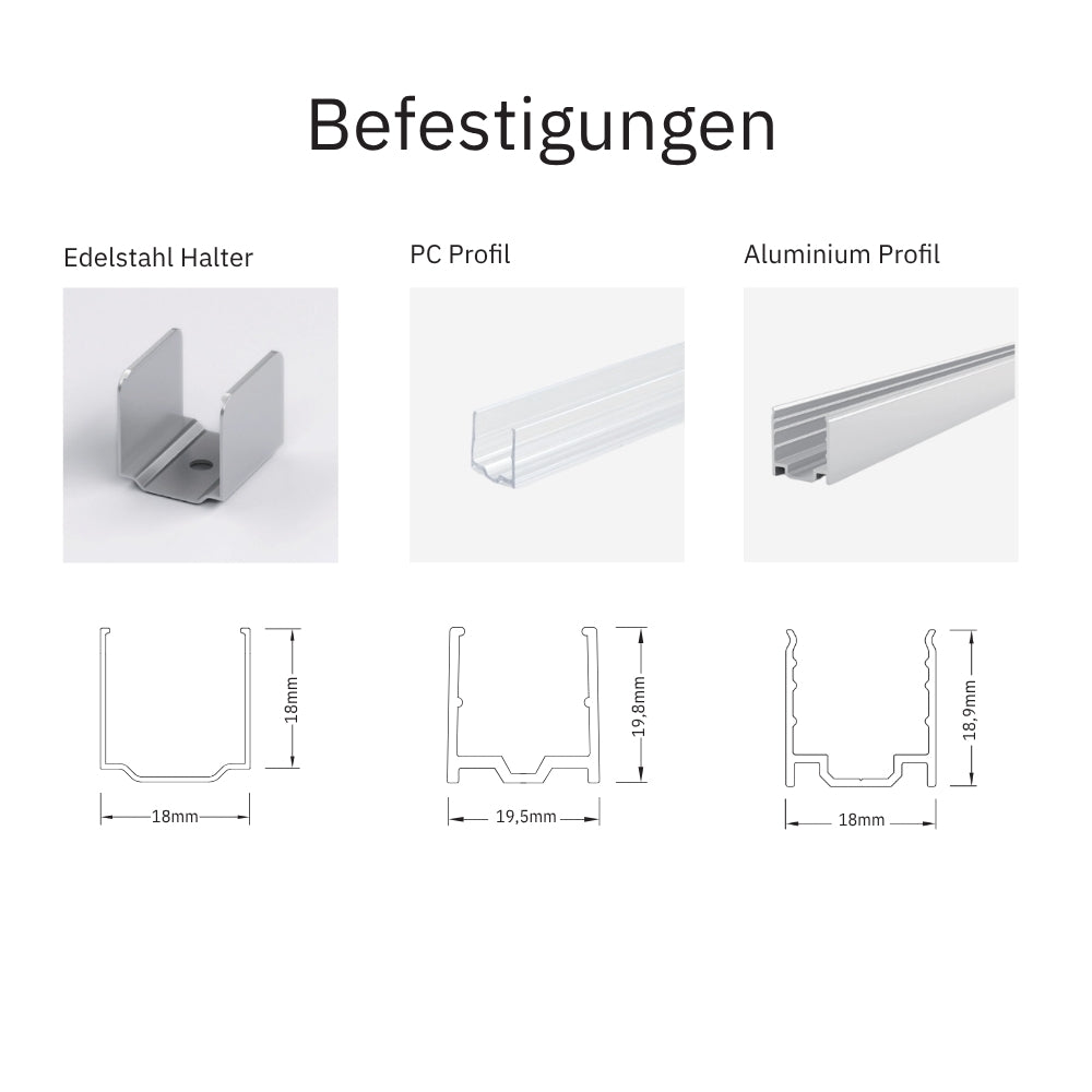 Schwimmbad LED-Beleuchtung IP68 RGB 24V 10W/m