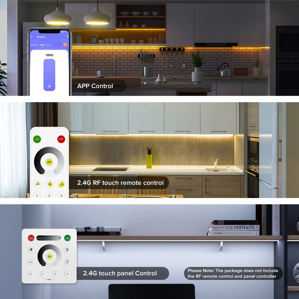 SPI LED-Controller mit App- & Funksteuerung für digitale RGB/RGBW/CCT Strips