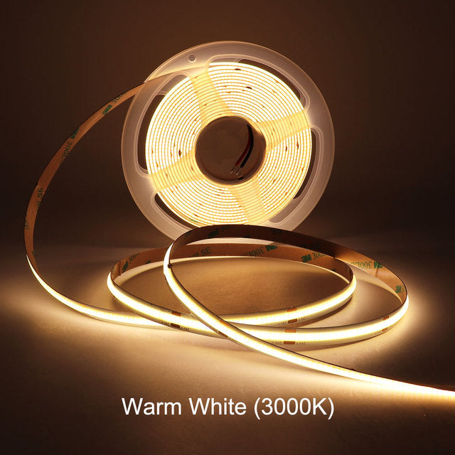 COB LED Strip 320 LEDs/m einfarbig 5m 12/24V