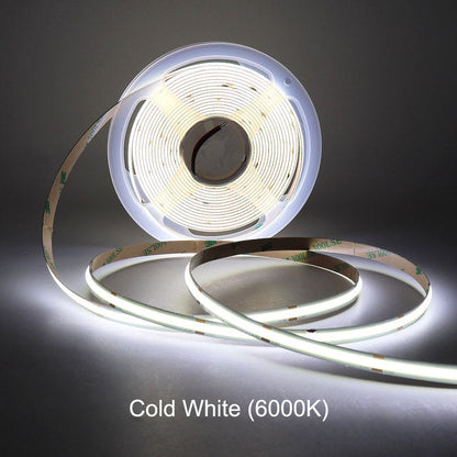 COB LED Strip 320 LEDs/m einfarbig 5m 12/24V