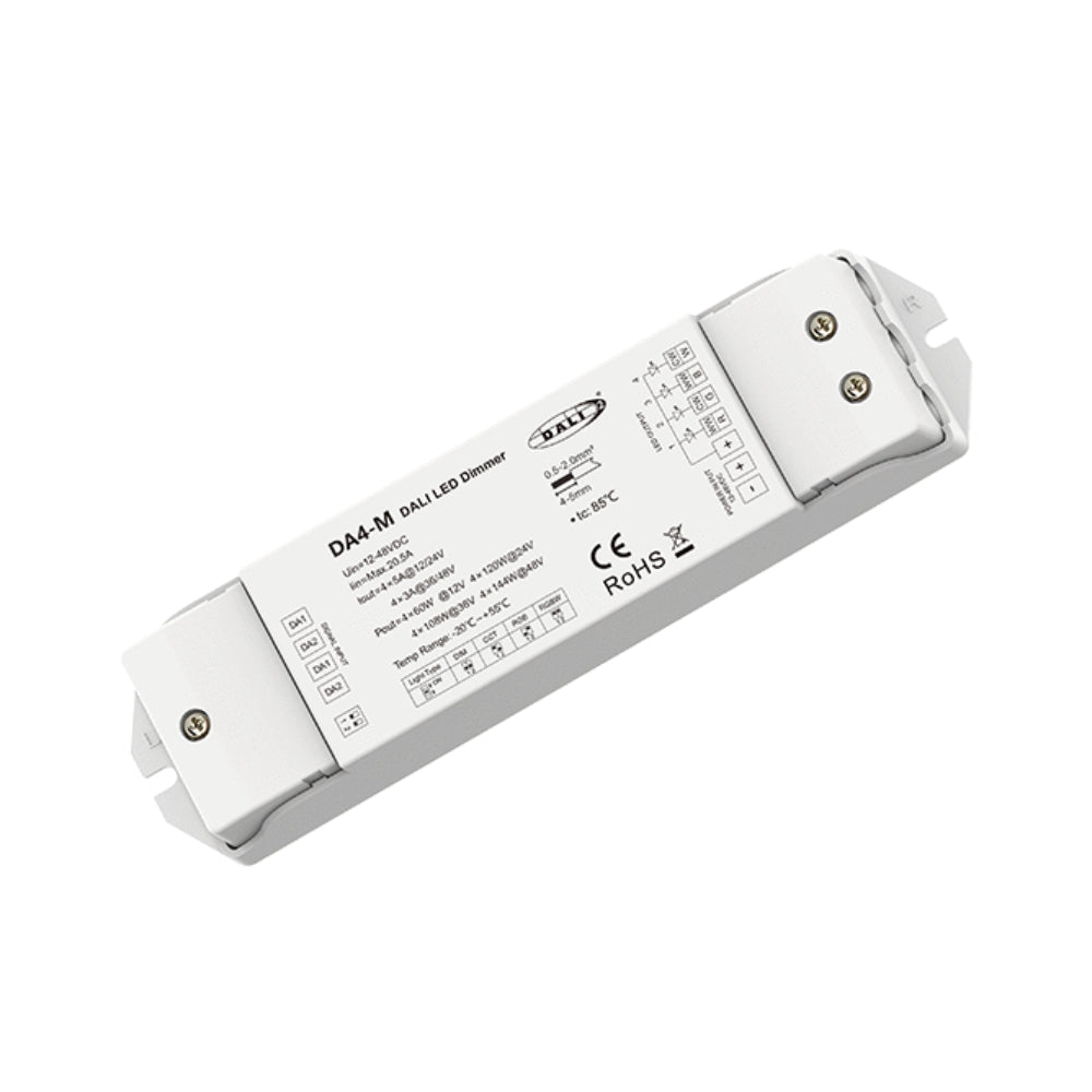 4-Kanal DALI LED-Dimmer für einfarbige & farbige Lichtsysteme