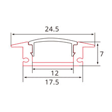 2m Aluminium LED-Profil eloxiert mit Anschlag