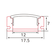 2m Aluminium LED-Profil eloxiert