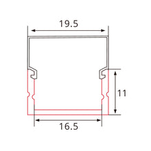 2m Aluminium LED-Profil mit rechteckiger Abdeckung