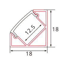 2m Aluminium LED-Eckprofil angewinkelte Lichtflutung