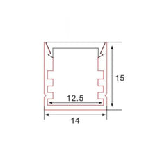 2m Aluminium LED-Profil 14*15mm