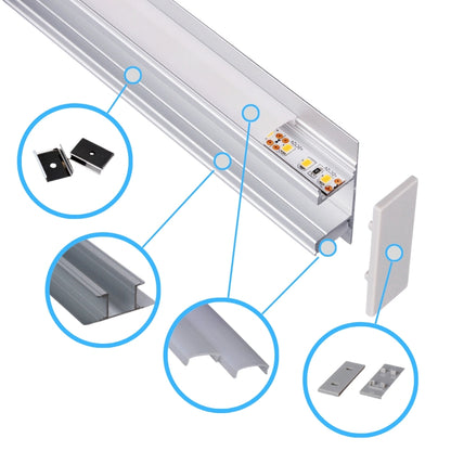 Beidseitig strahlendes Aluminium LED-Profil für direkte & indirekte Beleuchtung