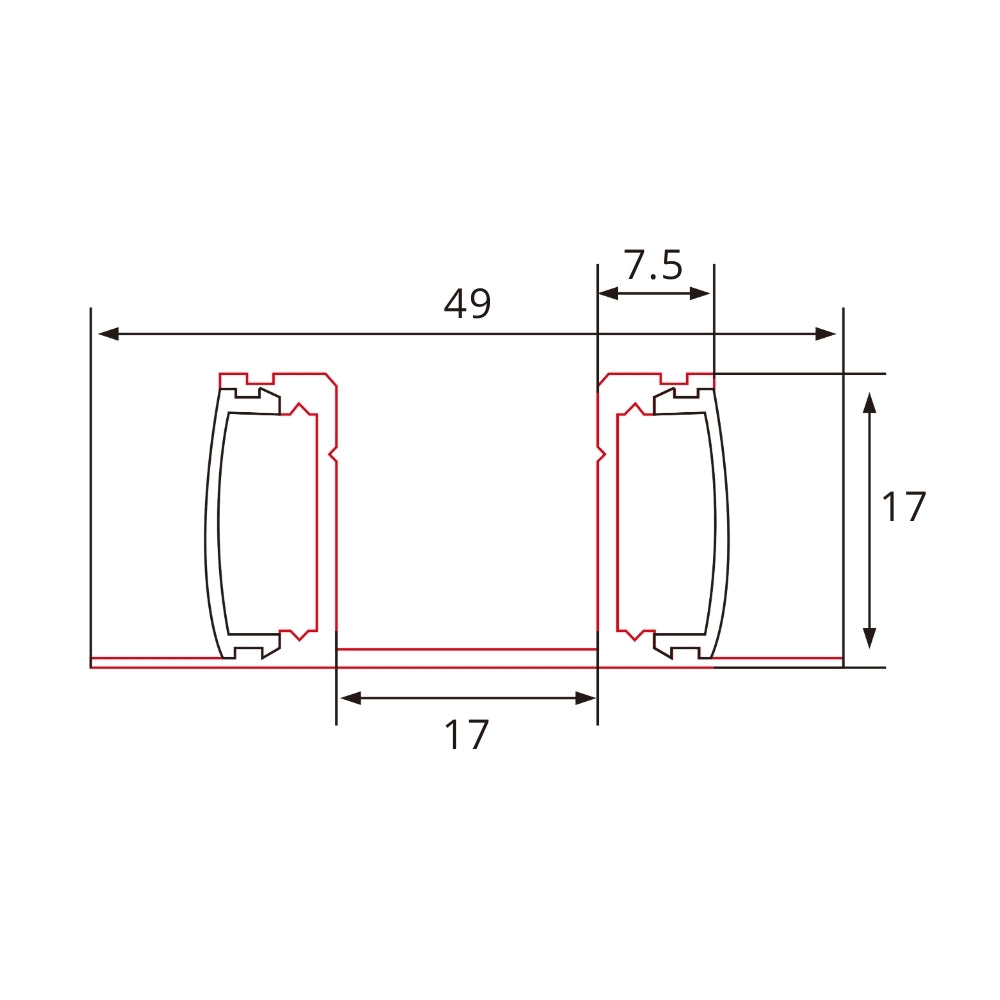 Beidseitig strahlendes Aluminium LED-Profil für direkte & indirekte Beleuchtung