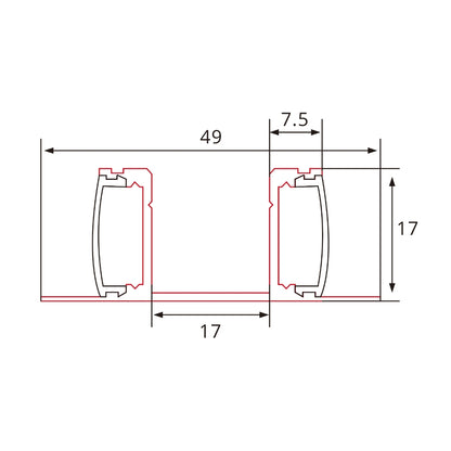 Beidseitig strahlendes Aluminium LED-Profil für direkte & indirekte Beleuchtung