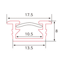 2m Aluminium LED-Profil mit Anschlag