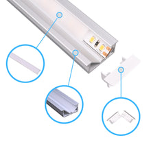 2m Aluminium-Profil mit 45° angewinkelter LED-Streifen-Einlage