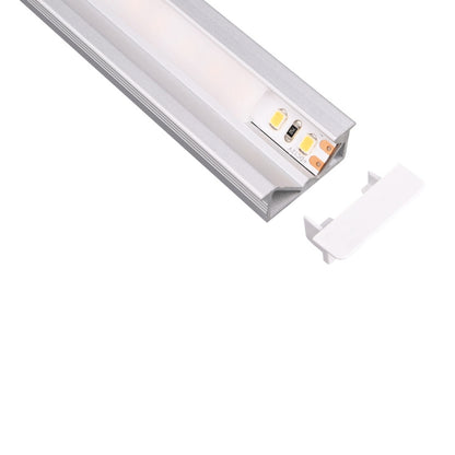 2m Aluminium-Profil mit 45° angewinkelter LED-Streifen-Einlage