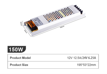 12/24V Netzteil für LEDs, extra flach