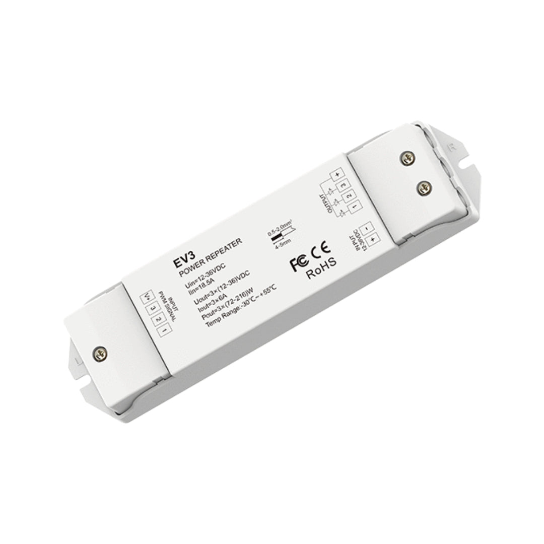 3 Kanal - RGB Repeater 3x6A 12-36VDC