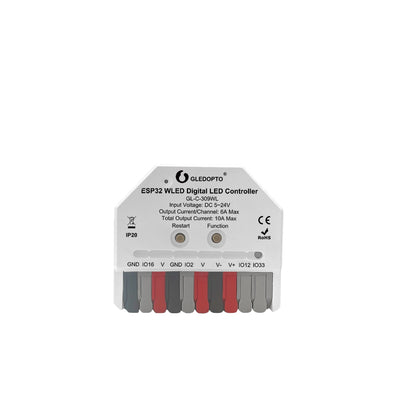 WLED Digital LED Controller 3-Kanal – 5–24V, WiFi & Mikrofon
