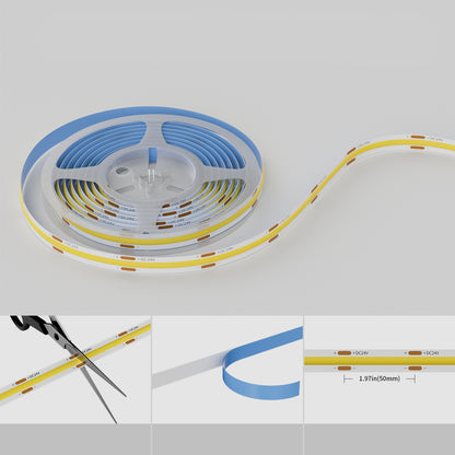 COB LED Strip 320 LEDs/m einfarbig 5m 12/24V