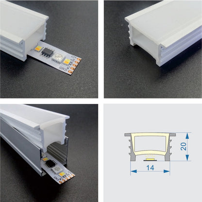 20*14mm wasserfester Einbau-Silikonschlauch 1-100m