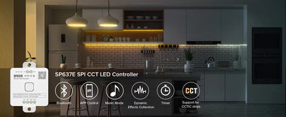 SPI LED-Controller mit App- & Funksteuerung für digitale RGB/RGBW/CCT Strips