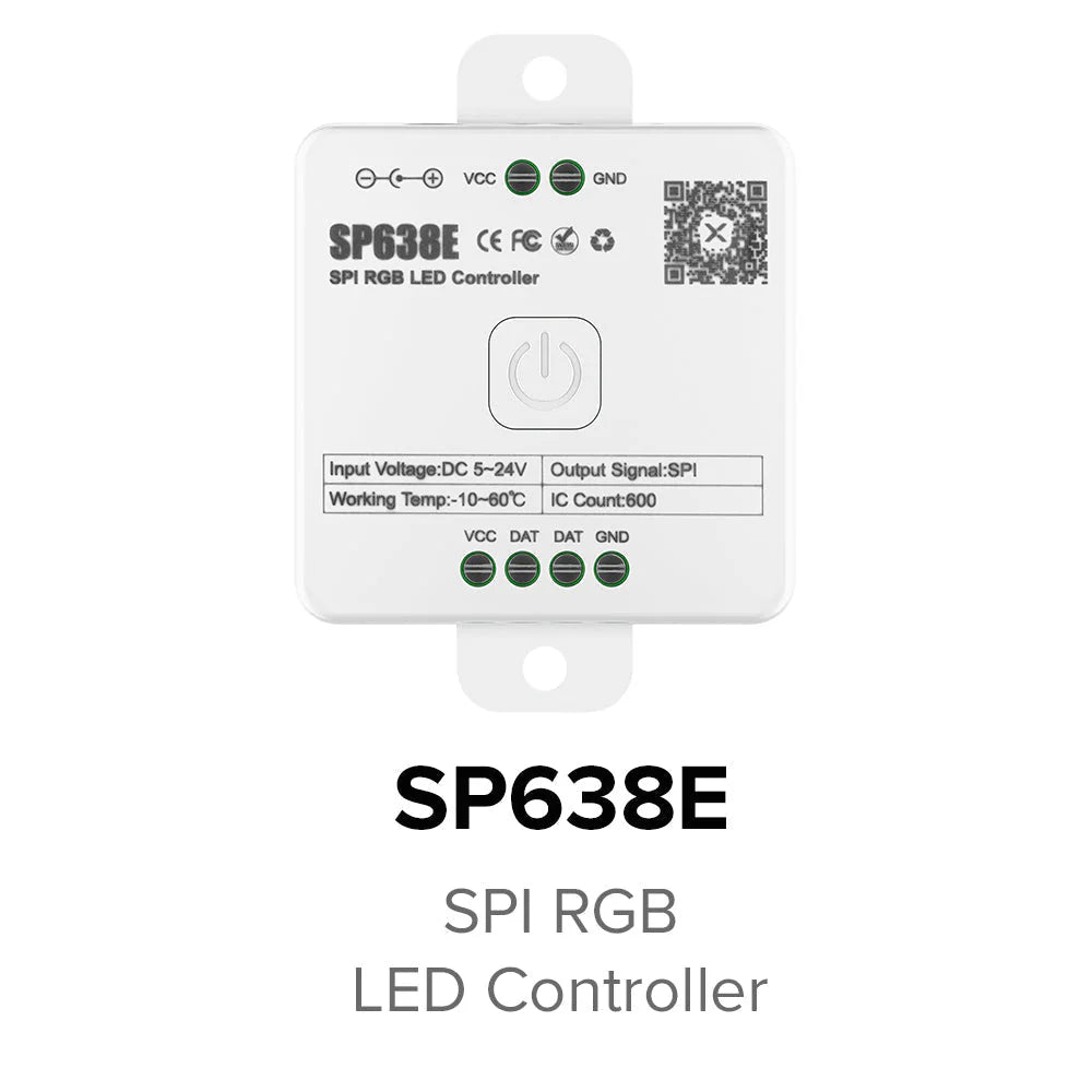 SPI LED-Controller mit App- & Funksteuerung für digitale RGB/RGBW/CCT Strips