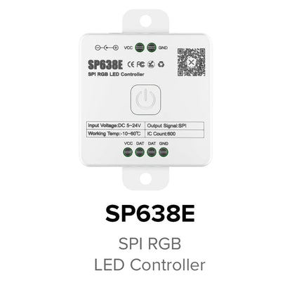 SPI LED-Controller mit App- & Funksteuerung für digitale RGB/RGBW/CCT Strips