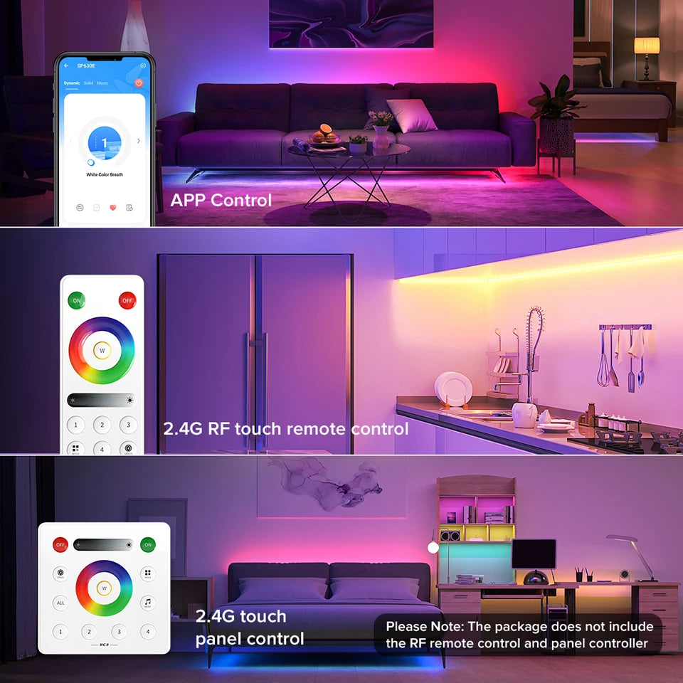 SPI LED-Controller mit App- & Funksteuerung für digitale RGB/RGBW/CCT Strips