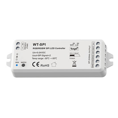 WiFi & RF LED-Controller für adressierbare LED-Streifen (SPI, 5–24 V DC)