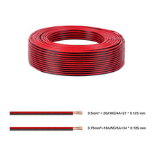 2-poliges LED-Kabel 10m, verschiedene Stärken