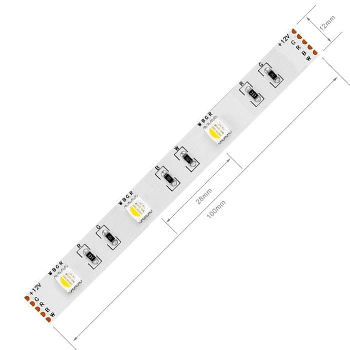4 in 1 RGB-WW 12V, 30 LEDs/m, 5 Meter
