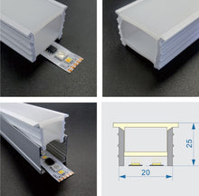 25*20mm wasserfester Einbau-Silikonschlauch für 10-18mm LED-Stripes