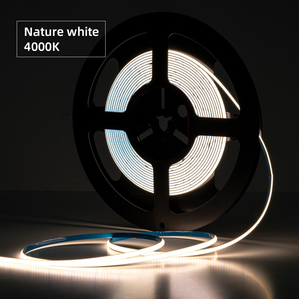 4mm COB LED-Strip mit 480 LEDs/m 12/24V