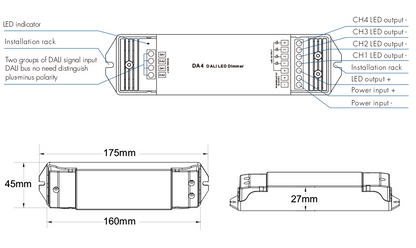 DALI LED Dimmer 4 Kanäle