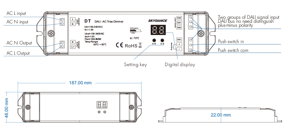 220V DALI Triac Dimmer