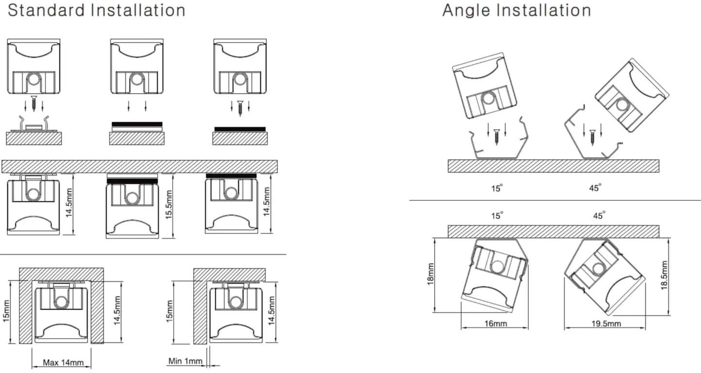 Modulare LED Leisten mit verstellbarer Farbtemperatur CCT