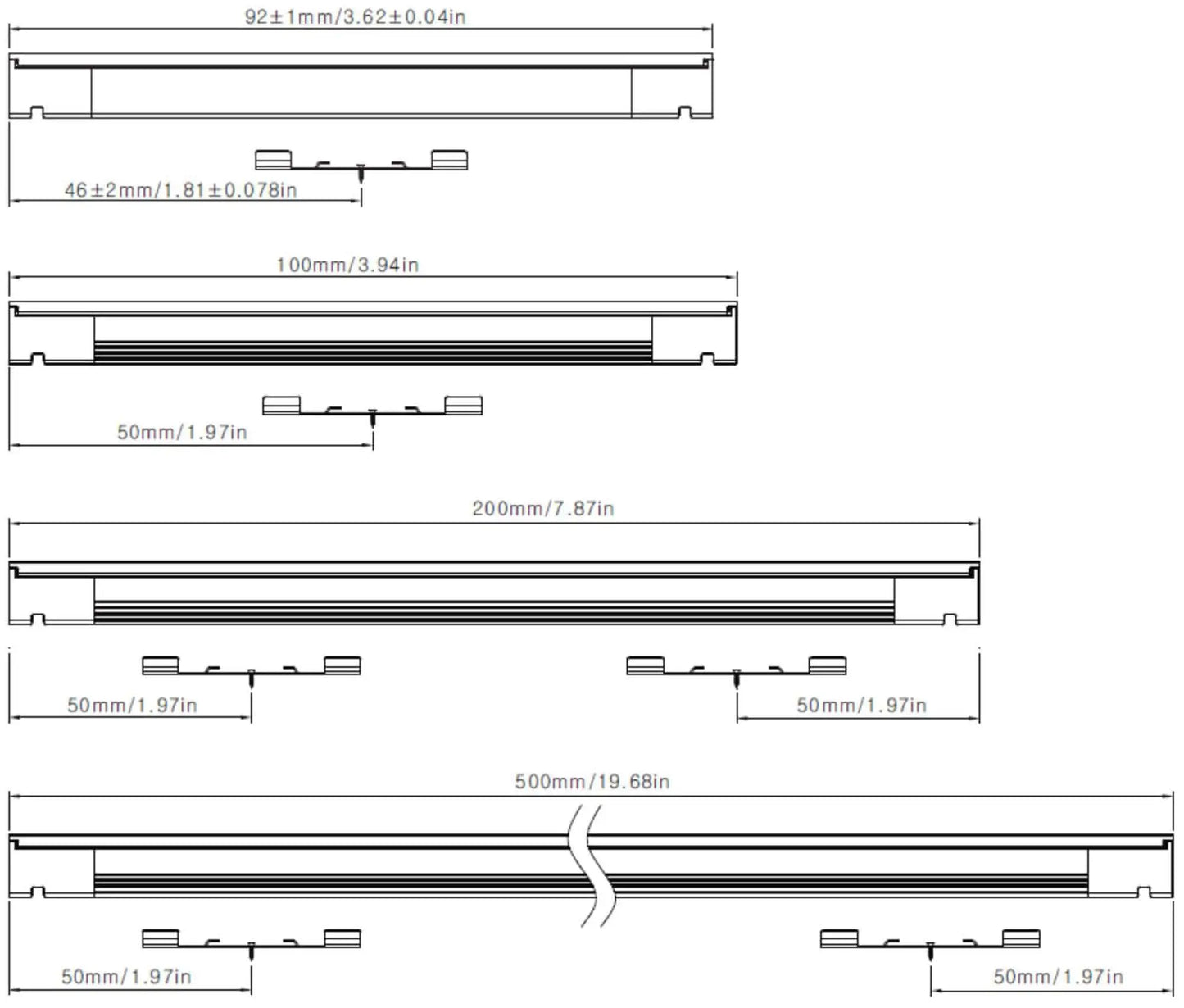 Modulare LED Leisten mit verstellbarer Farbtemperatur CCT