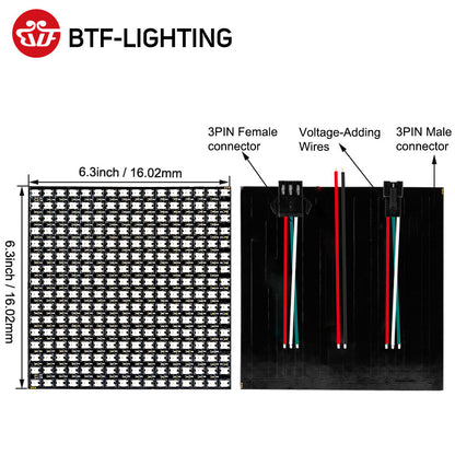 WS2812B RGB LED Panel 256 Pixel 5V