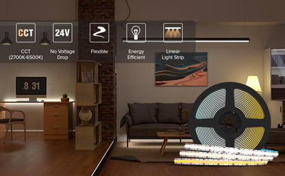 COB CCT LED Strip 24V 5m