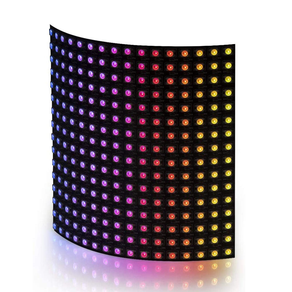 WS2812B RGB LED Panel mit 256 einzeln adressierbaren LED-Pixeln, flexible Platine für 5V-Betrieb – ideal für DIY-Lichtprojekte, Displays und Lauflichteffekte