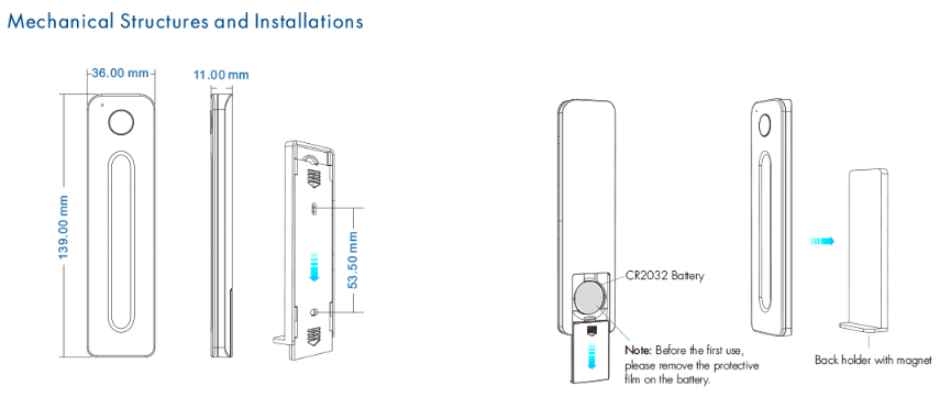 Funk-Dimmer Fernbedienung mit Touch-Slider und Halterung 2,4 GHz