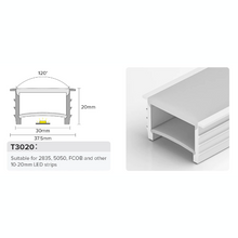 30*20mm wasserdichter Einbau-Silikonschlauch für 10-20mm LED-Streifen