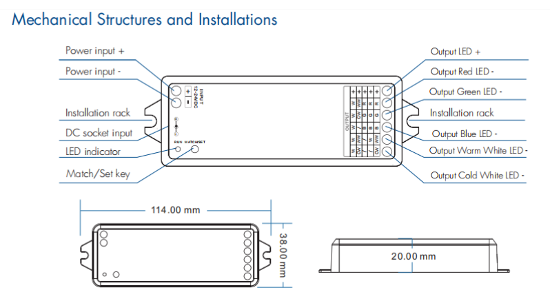 Wi-Fi und RF Controller RGB/RGBW/RGB+CCT